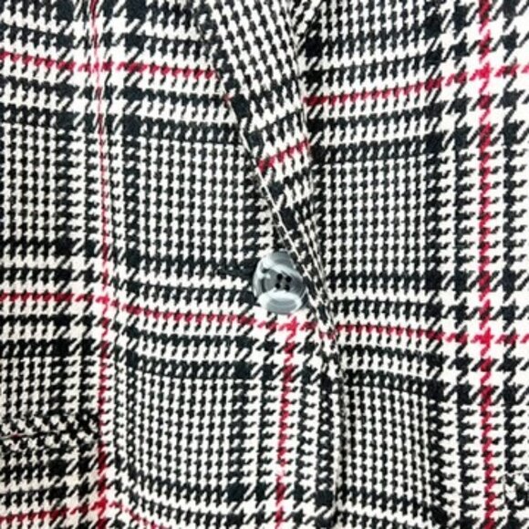 Vintage Sag Harbor Glen Plaid Blazer Houndstooth Wool Blend Women's Size 14 - Picture 4 of 15